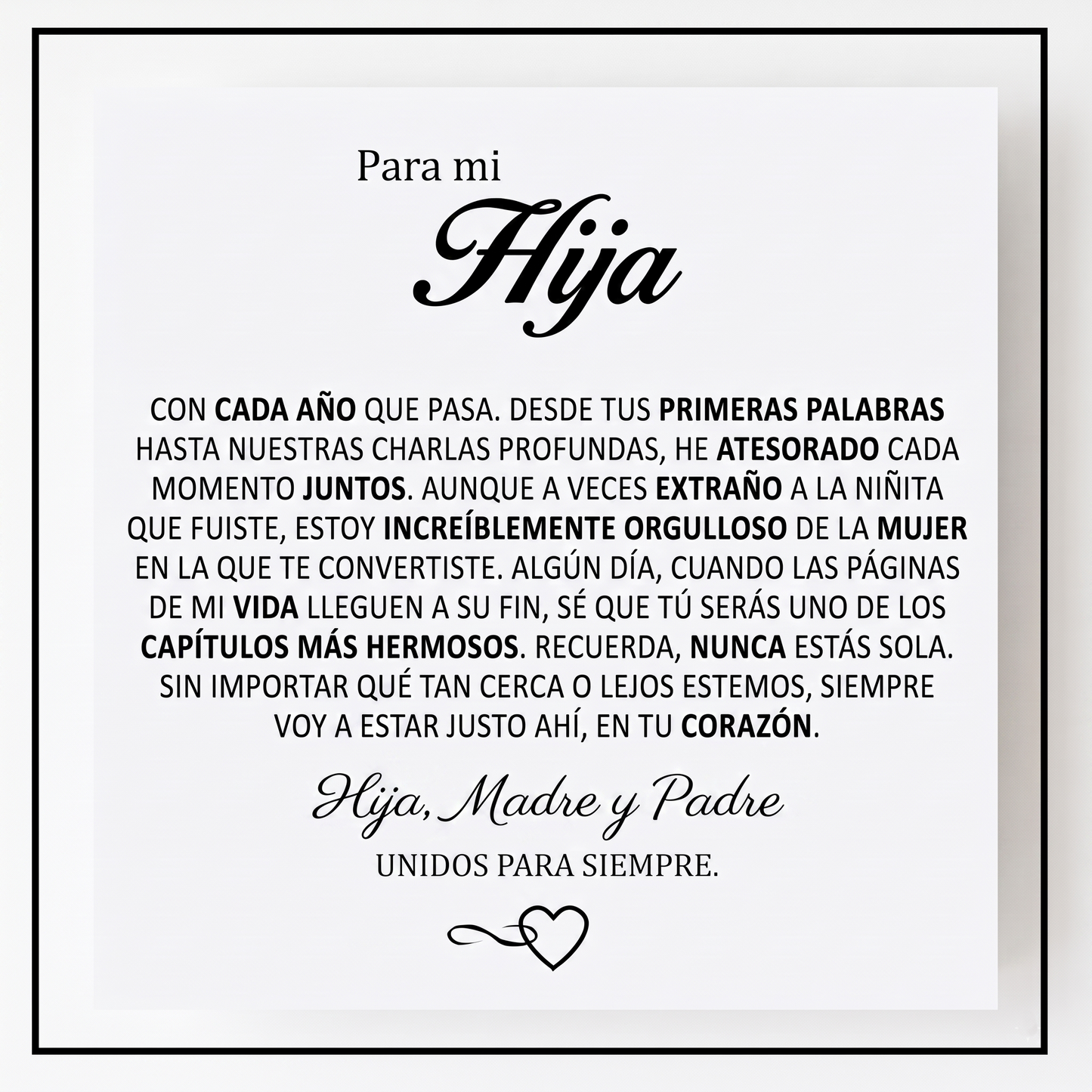 Pulsera "Para Mi Hija" — Conexión Eterna