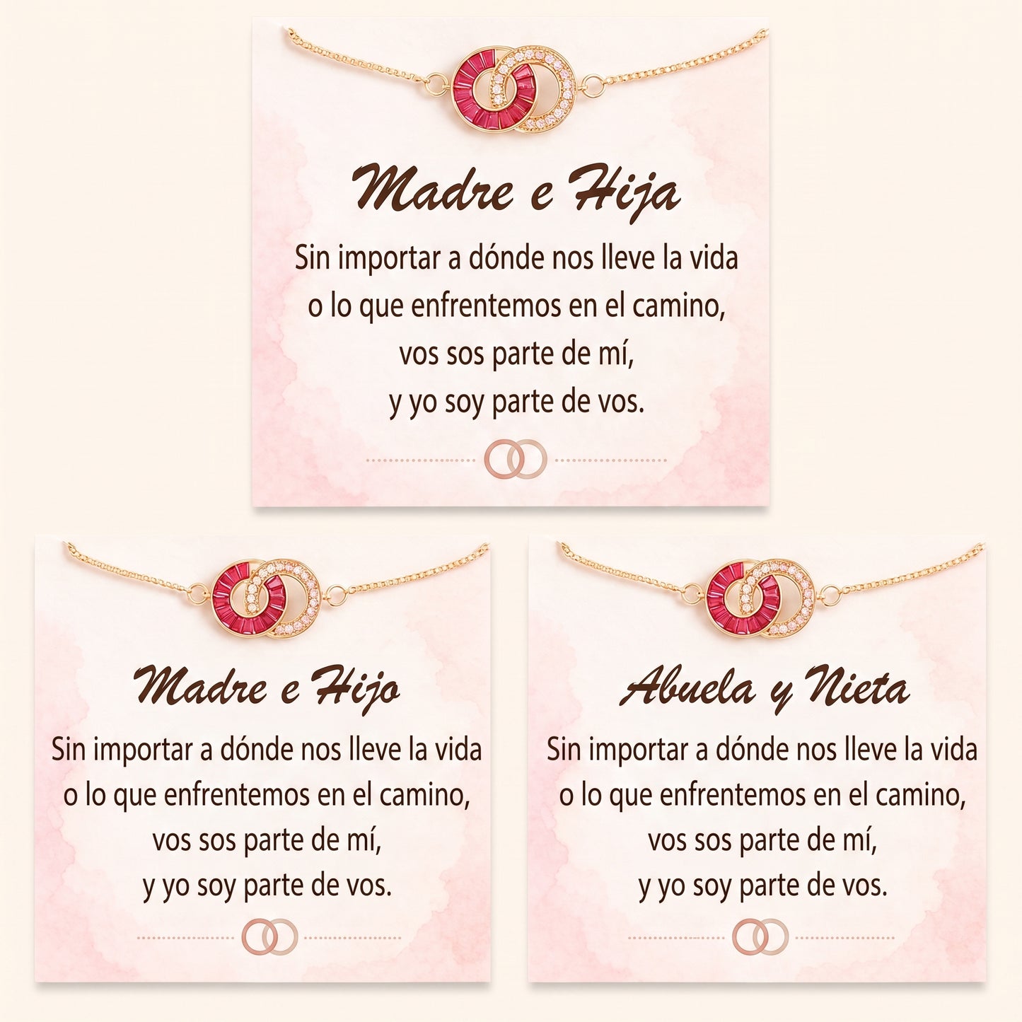 Pulsera de Piedras de Nacimiento Entrelazadas